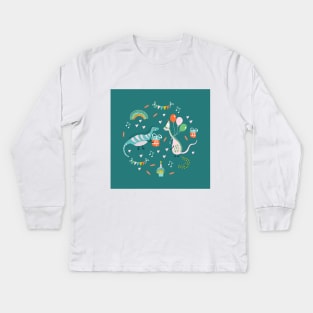 Cute print with dinos Kids Long Sleeve T-Shirt